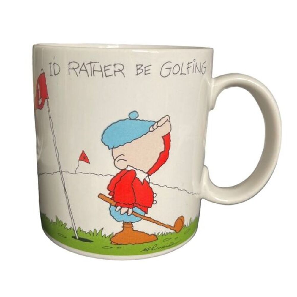Russ Andy Capp Comic "I'd Rather Be Golfing" 12oz.‎ Coffee/Tea Mug